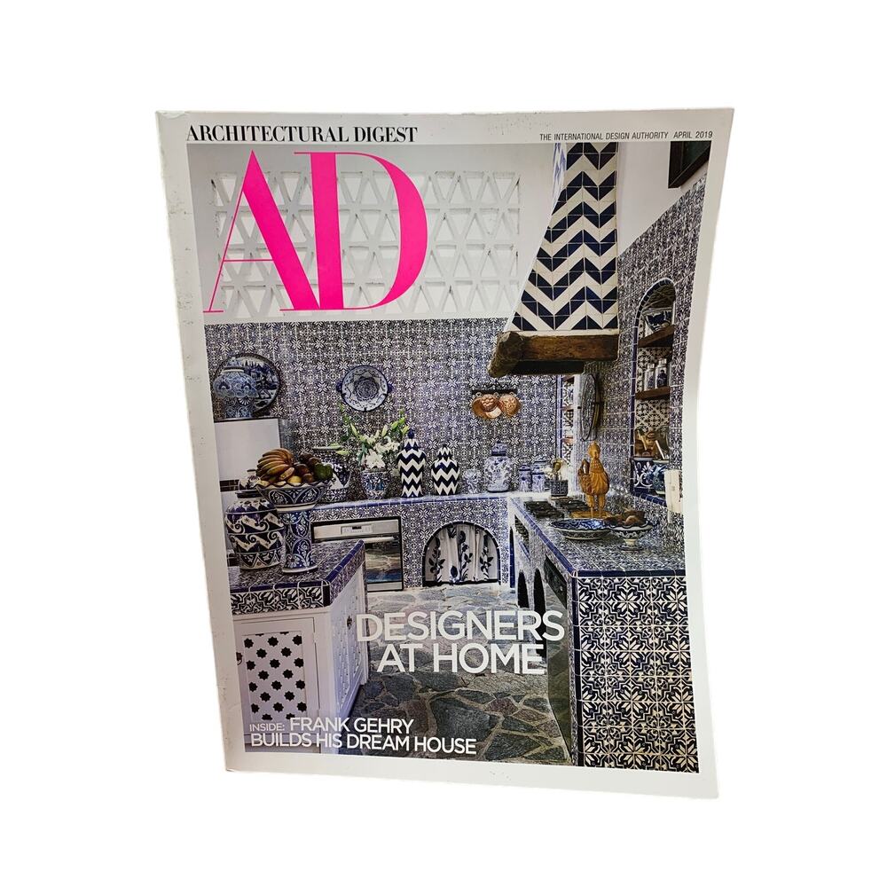 Architectural Digest Magazine April 2019 Designers at Home Frank Gehry Magazine